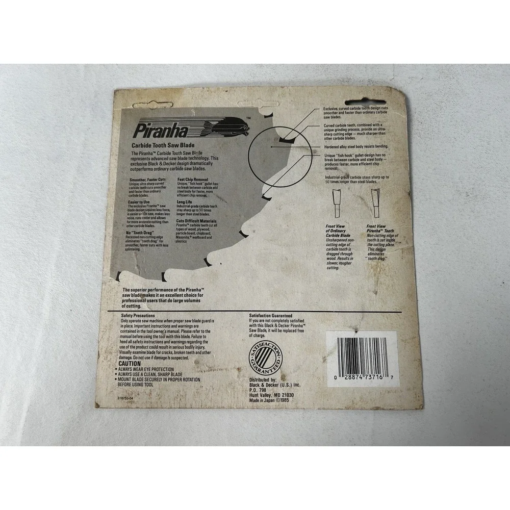 NEW Black & Decker 73-716 Piranha 6 1/2